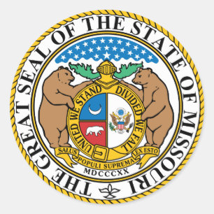 Siegel-Sticker für Missouri Staat Runder Aufkleber