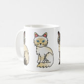 Siegel Tabby and Cream Tabby Birman / Ragdoll Katz Kaffeetasse (Vorderseite Links)
