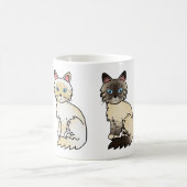 Siegel Tabby and Cream Tabby Birman / Ragdoll Katz Kaffeetasse (Mittel)