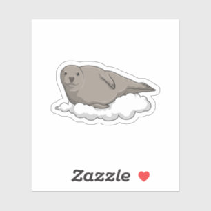 Siegel über Wolken Aufkleber