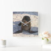 Siegel-Uhr Quadratische Wanduhr (Zuhause)