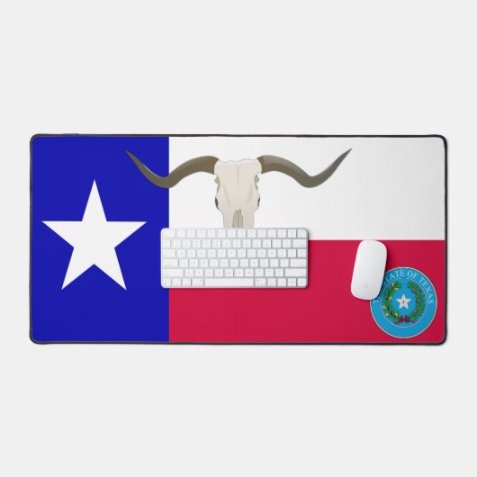 Siegel und Langkorn von Texas Schreibtischunterlage (Tastatur & Maus)