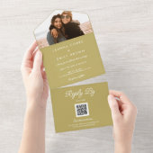 Siegel und Senden von inklusiven Minimalistischen All In One Einladung (Abreißen)