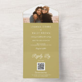 Siegel und Senden von inklusiven Minimalistischen All In One Einladung (Innen Boden)