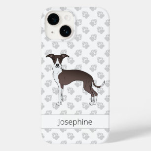 Siegel und Weiß Italienisches Windspiel mit indivi Case-Mate iPhone 14 Hülle
