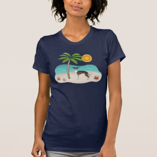 Siegel und Weißer Iggy Hund im tropischen Sommer B T-Shirt
