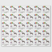 Siegel und Weißer Italienischer Windhund - Happy B Geschenkpapier (Flach)