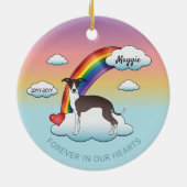 Siegel- und Weißgrau-Rainbow-Gedenkstätte Keramik Ornament (Hinten)