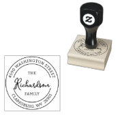 Siegel-Unterschrift, selbstbedruckt, runde Rücksen Gummistempel (Stempel)