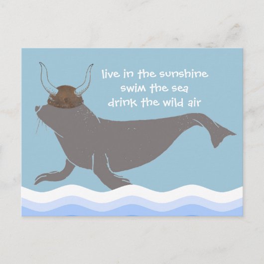 Siegel Viking Illustration Postkarte (Vorderseite)