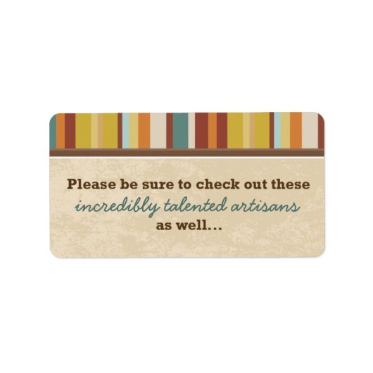 Siegel "Visitenkarte" (für Veranstaltungen) Adressaufkleber (Vorne)