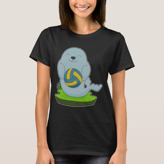 Siegel Volleyball-Spieler Volleyball T-Shirt (Vorderseite)