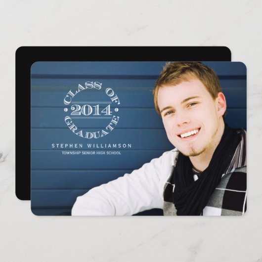 Siegel von 2014 Foto Graduation Party Einladung (Vorne/Hinten)