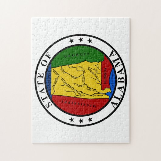 Siegel von Alabama. Puzzle (Vertikal)