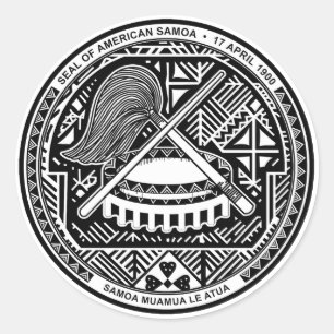Siegel von Amerikanisch-Samoa Runder Aufkleber