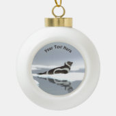 Siegel von Band auf Eis Keramik Kugel-Ornament (Vorderseite)