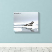 Siegel von Band auf Eis Leinwanddruck (Insitu (Holzboden))