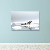 Siegel von Band auf Eis Leinwanddruck (Insitu (Holzboden))