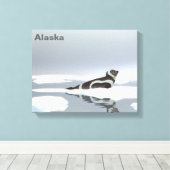 Siegel von Band auf Eis Leinwanddruck (Insitu (Holzboden))