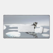 Siegel von Band auf Eis Schreibtischunterlage (Tastatur & Maus)