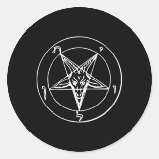 Siegel von Baphomet Occult Satanic Pentagramm Zieg Runder Aufkleber