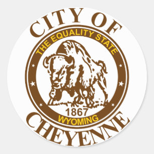 Siegel von Cheyenne, Wyoming Runder Aufkleber