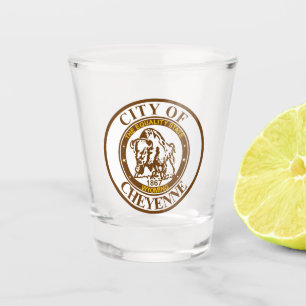 Siegel von Cheyenne, Wyoming Schnapsglas