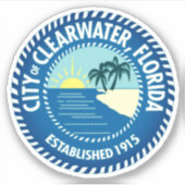 Siegel von Clearwater, Florida Aufkleber (Vorderseite)