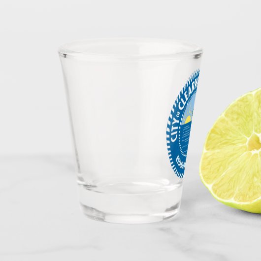 Siegel von Clearwater, Florida Schnapsglas (Links)