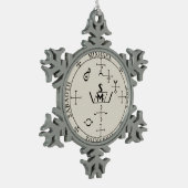 Siegel von Erzengel-Michael-Verzierung Schneeflocken Zinn-Ornament (Links)