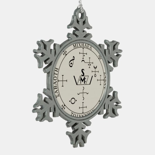 Siegel von Erzengel-Michael-Verzierung Schneeflocken Zinn-Ornament (Links)