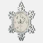 Siegel von Erzengel-Michael-Verzierung Schneeflocken Zinn-Ornament (Rechts)