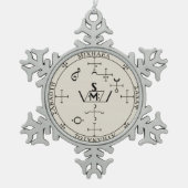 Siegel von Erzengel-Michael-Verzierung Schneeflocken Zinn-Ornament (Vorderseite)