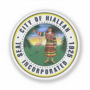 Siegel von Hialeah, Florida Aufkleber
