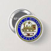Siegel von Houston Button (Vorne & Hinten)