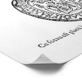 Siegel von Hugues Capet und Robert II. Poster (Ecke)