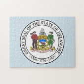 Siegel von Staat Delaware. Puzzle (Horizontal)
