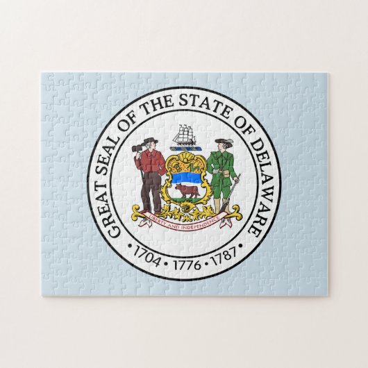 Siegel von Staat Delaware. Puzzle (Horizontal)
