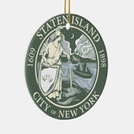 Siegel von Staten Island (Stadtbezirk von New York Keramik Ornament (Rechts)