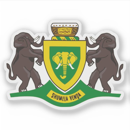 Siegel von Venda, Republik Südafrika Aufkleber (Vorderseite)