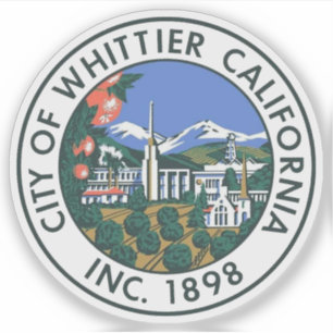 Siegel von Whittier, Kalifornien, USA Aufkleber