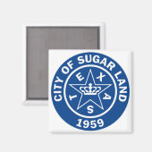 Siegel von Zuckerland (Texas) Magnet (Vorderseite/Rückseite)