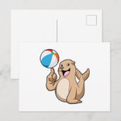 Siegel Wasserpolo Postkarte (Vorne/Hinten)