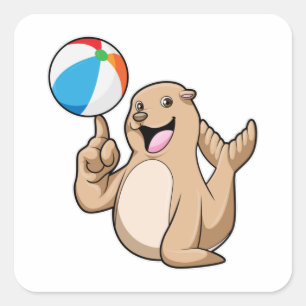 Siegel Wasserpolo Quadratischer Aufkleber