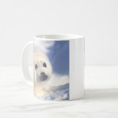 Siegel-Welpen-Gesicht Kaffeetasse (Vorderseite Links)