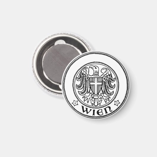 Siegel Wien, ÖSTERREICH Magnet (Vorderseite/Rückseite)