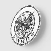 Siegel Wien, ÖSTERREICH Runde Wanduhr (Winkel)