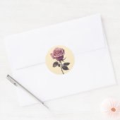 Siegel zur Rose Runder Aufkleber (Umschlag)
