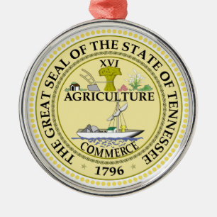 Siegeldruck des US-Bundesstaates Tennessee, Symbol Ornament Aus Metall