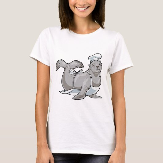 Siegelkoch Kochmütze Kochen T-Shirt (Vorderseite)